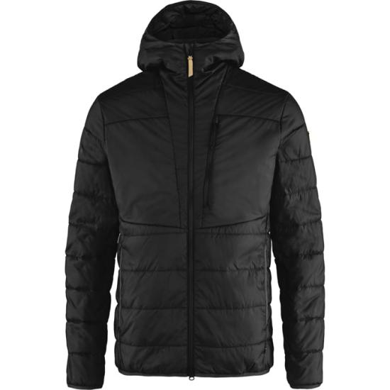 Contemporary Black Quilted Jacket with Hood