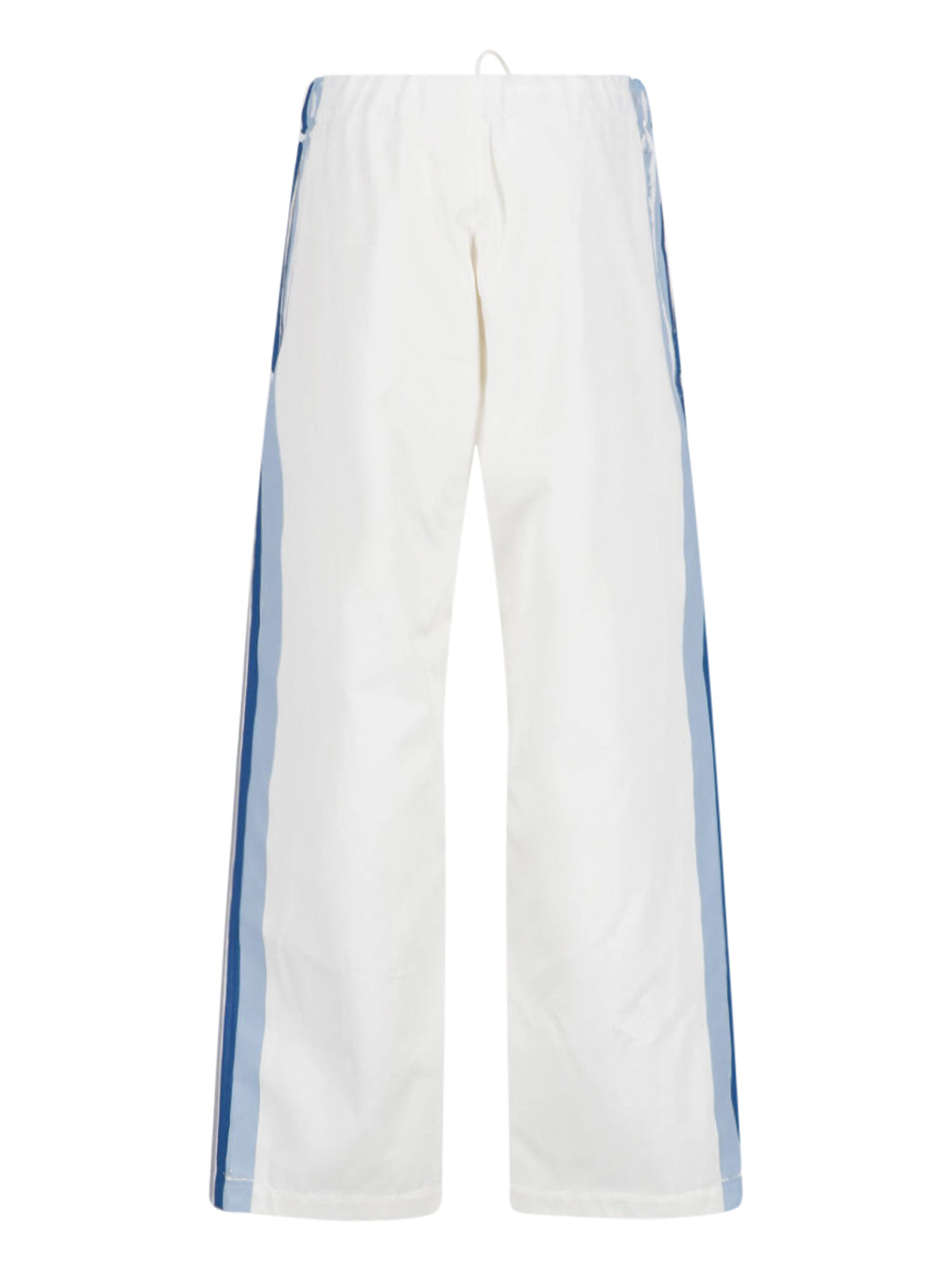 White Brushstroke Stripe Poplin Pants