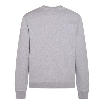 Long-Sleeve Crewneck Shirt In Solid Light Grey