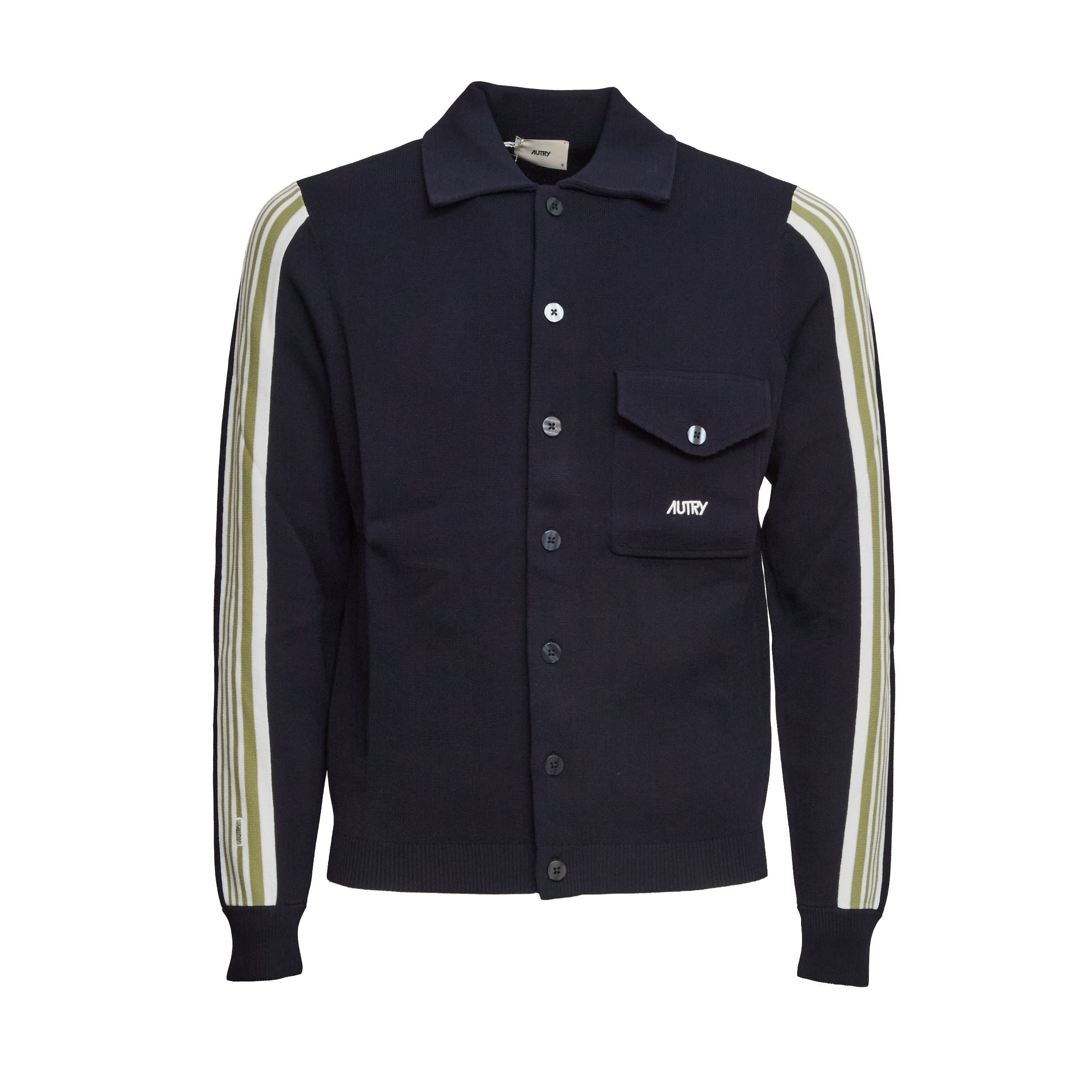 Tennis-Style Knit Zip Jacket