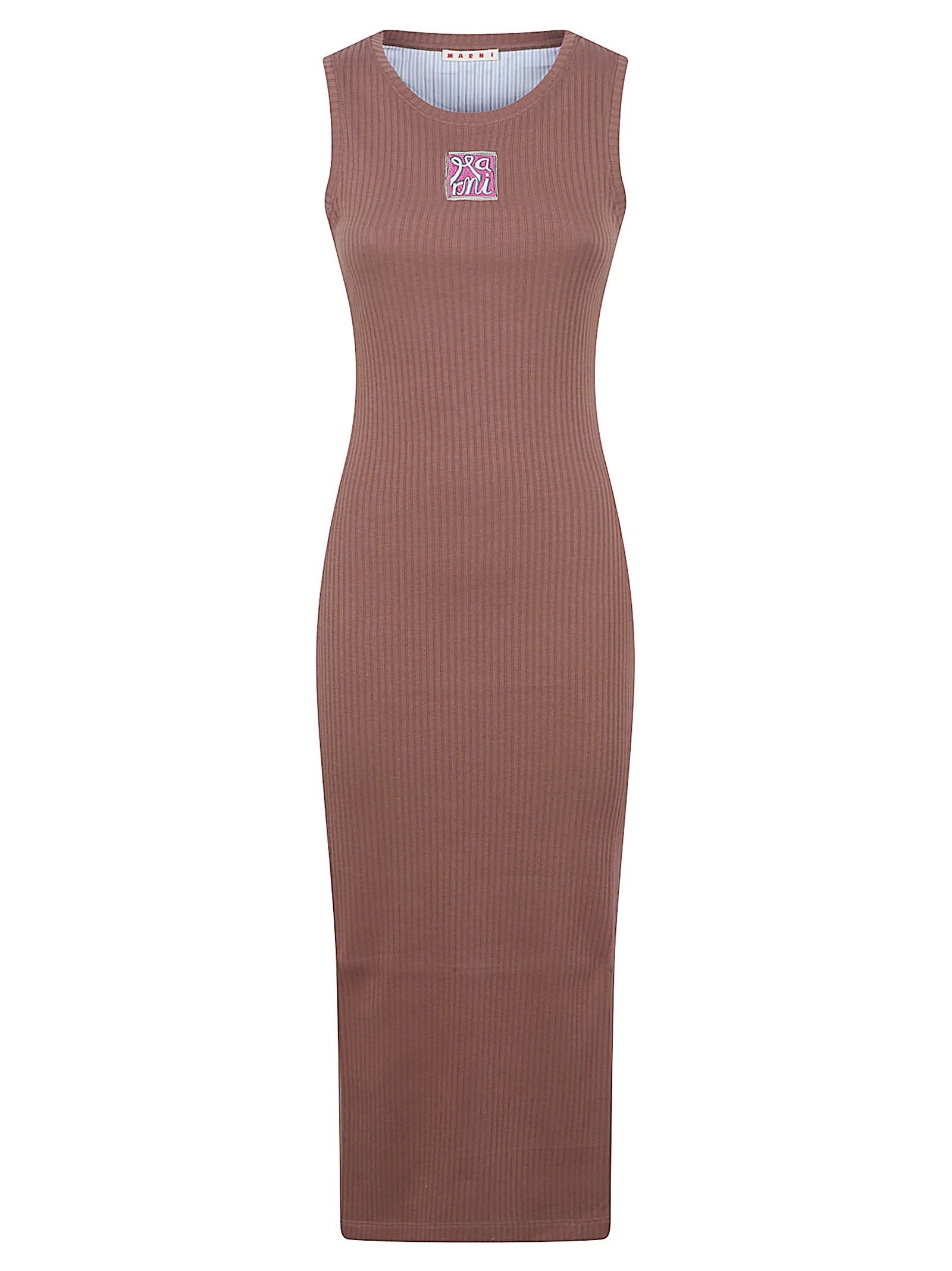 Sleeveless Midi Dress with Fitted Silhouette
