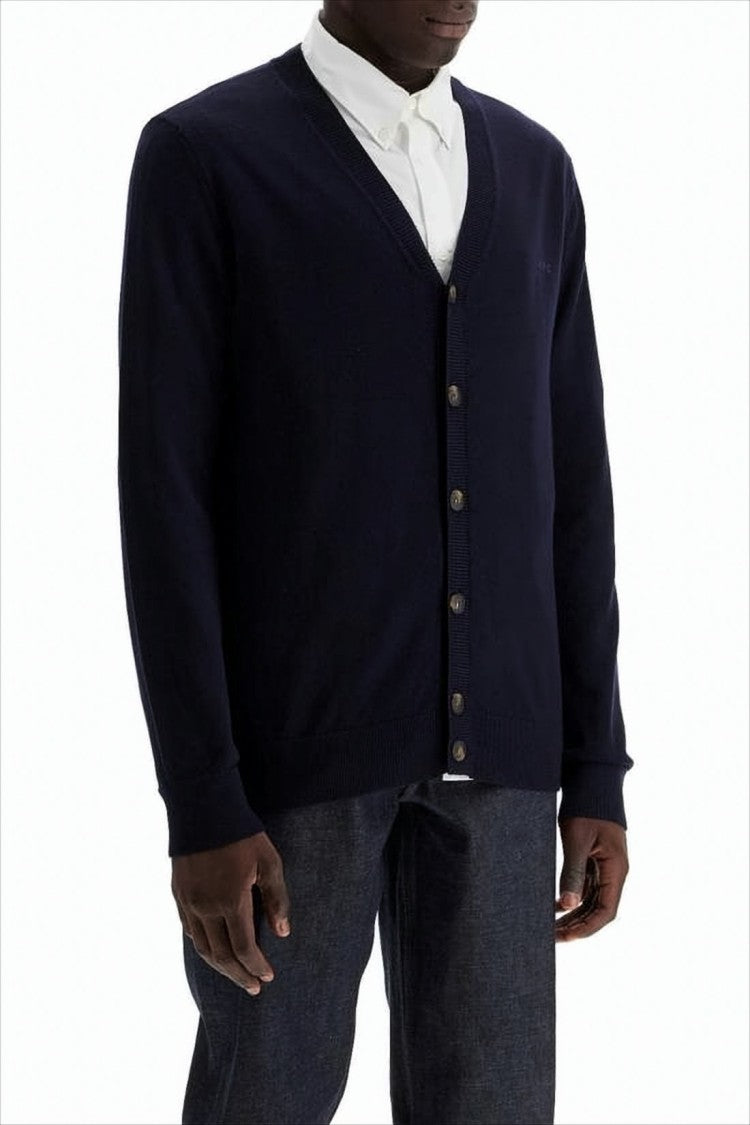 Minimalist V-Neck Cardigan with Button-Down Front