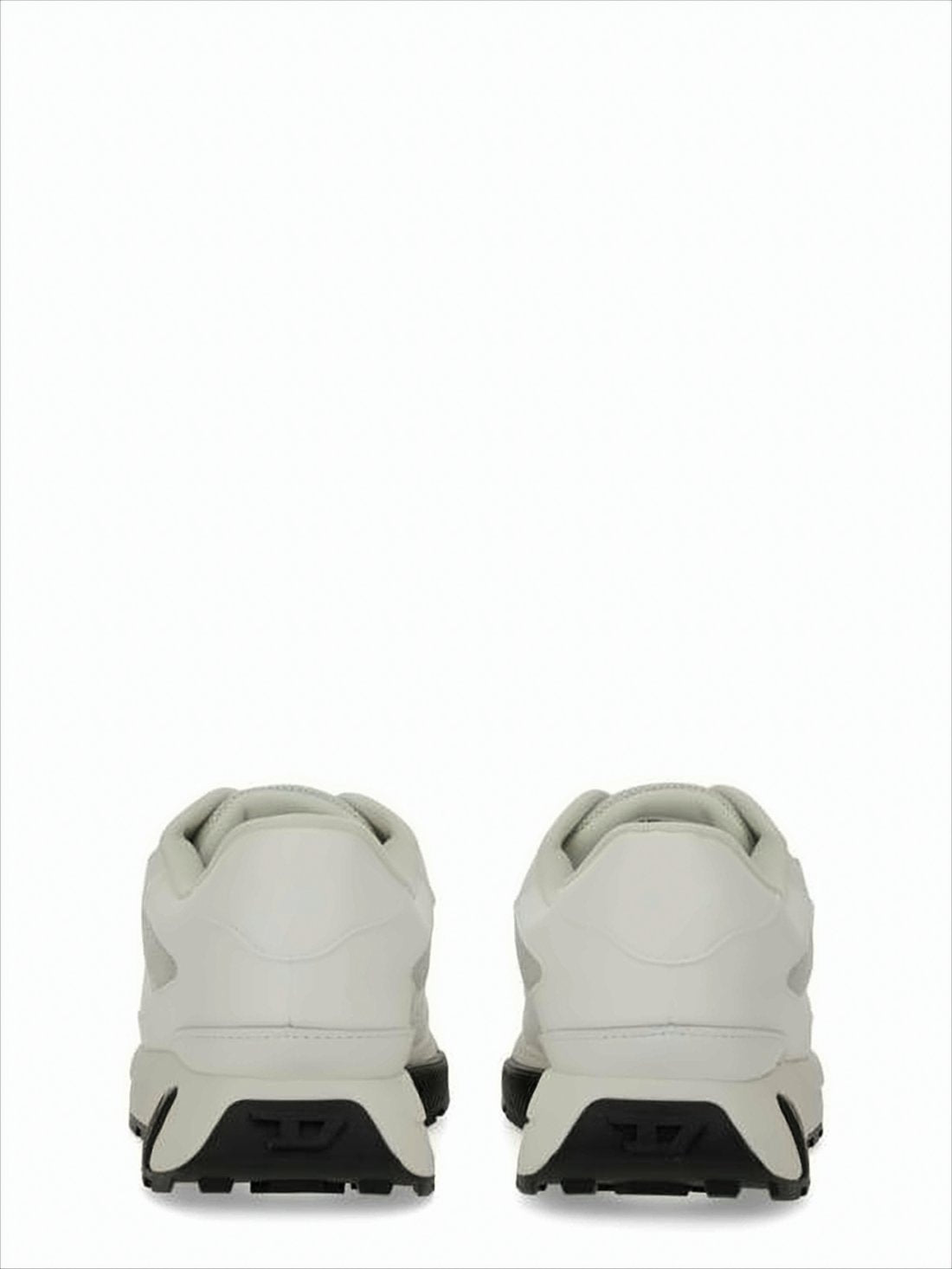 Sleek Off-White Sneakers with Calf Leather Accents