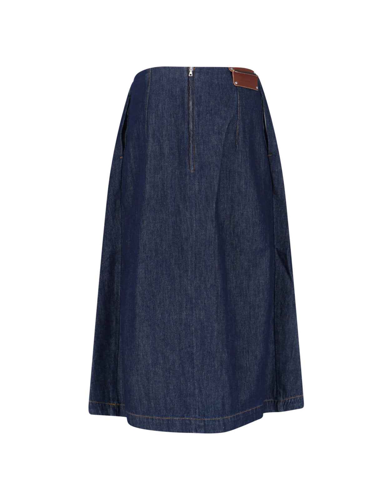 Midi Denim Skirt – Blue