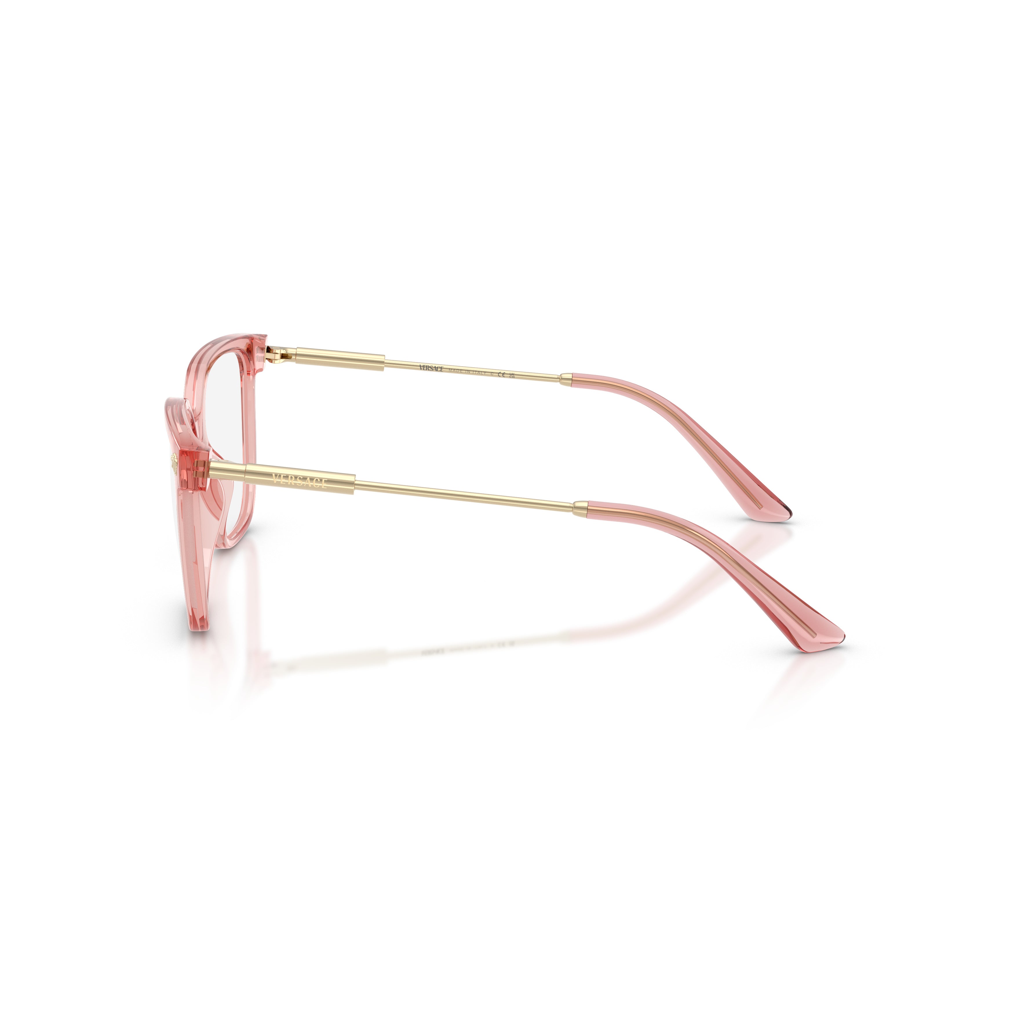 0ve3388u Translucent Pink Square Frame Eyeglasses