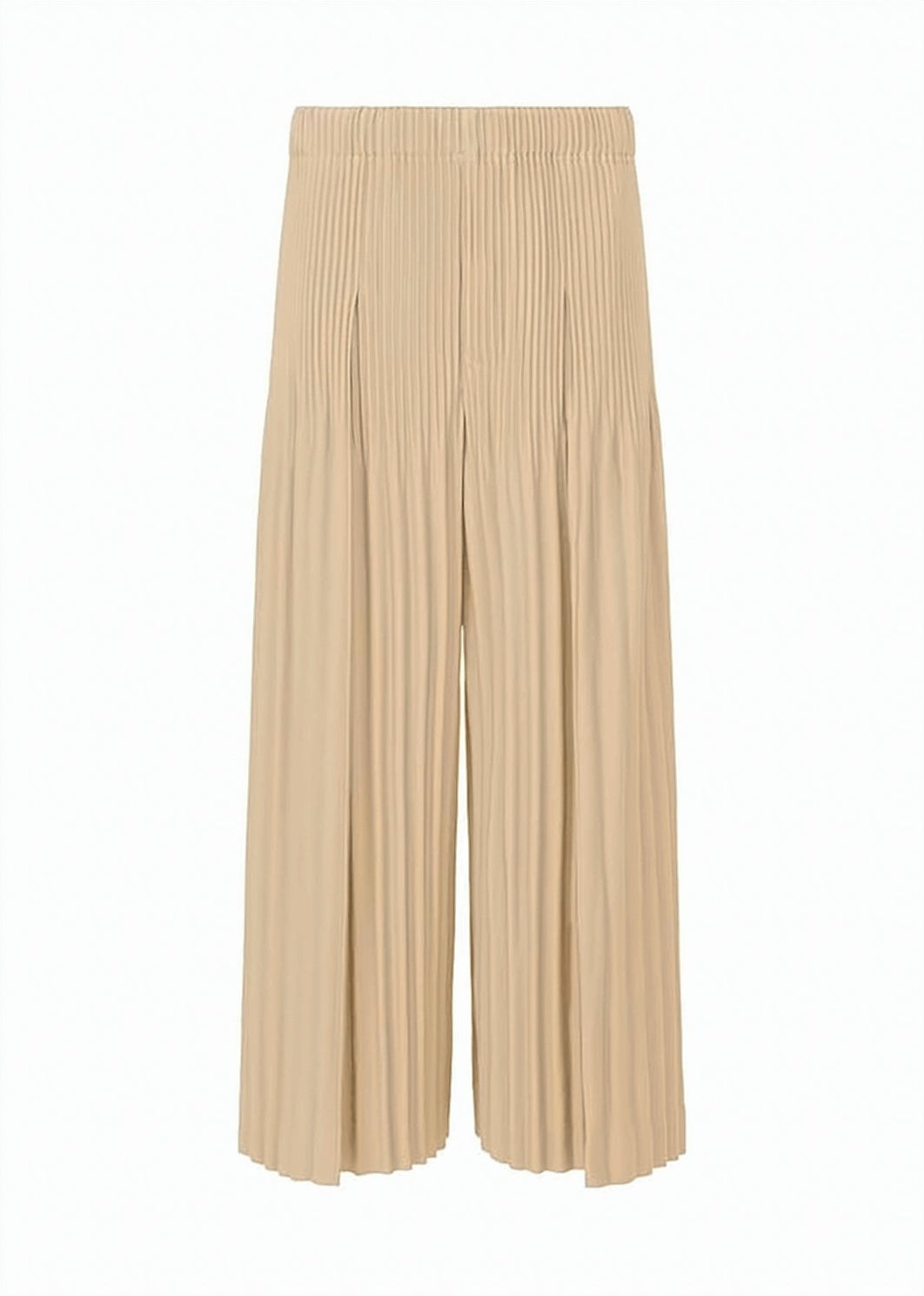 Wide-Leg Pleated Pants with High Waist
