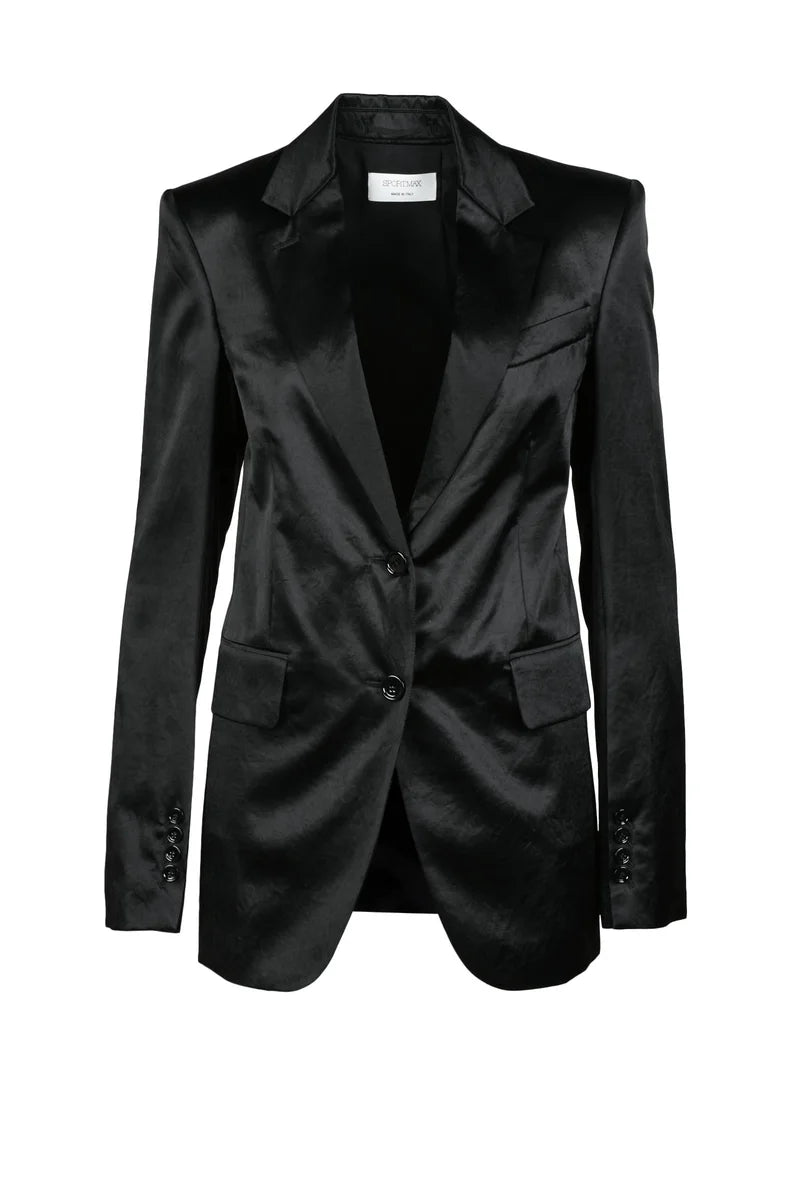 Acetate Satin Jacket - Black