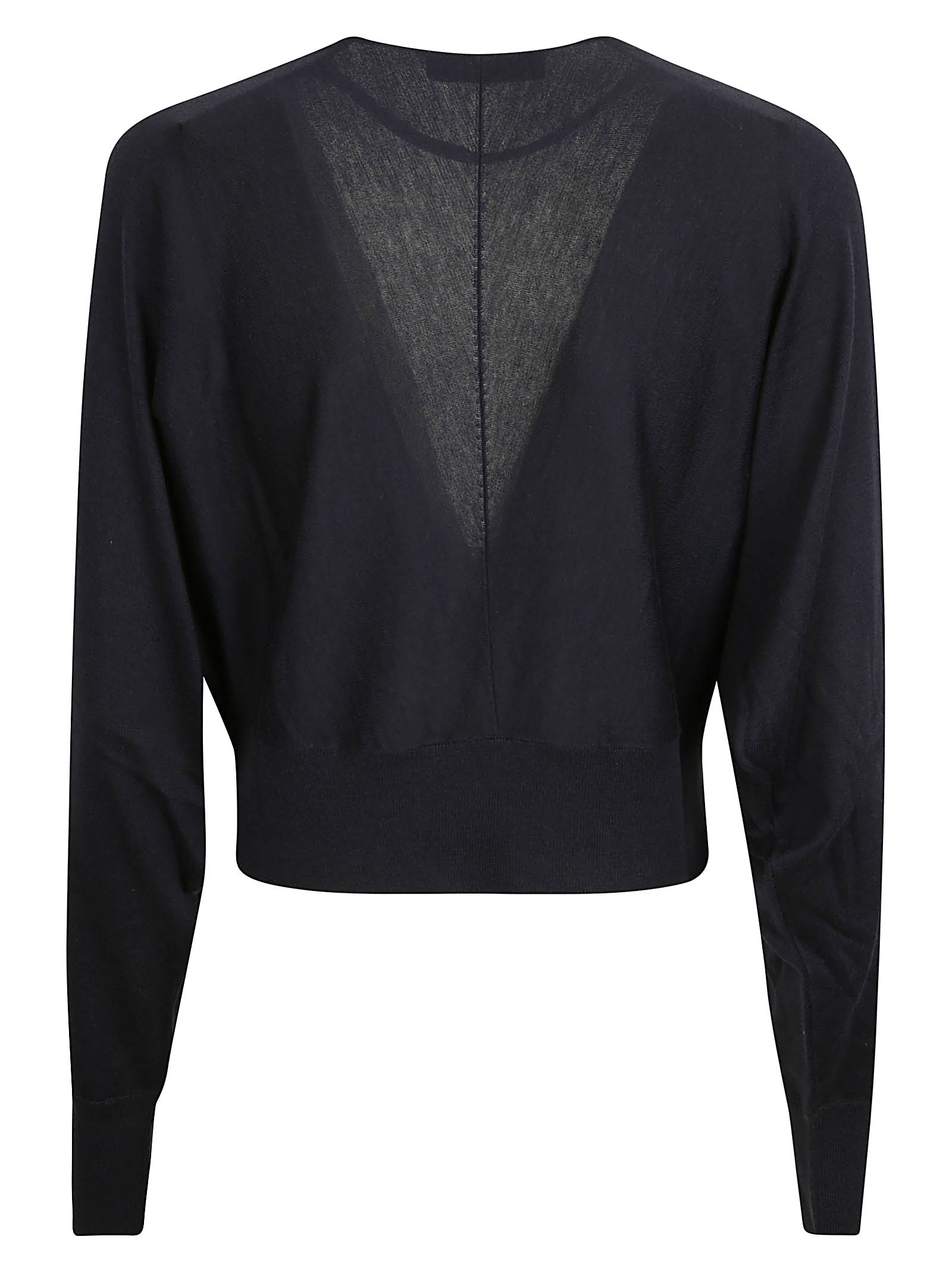 Cropped Sweater with Deep V-Neckline