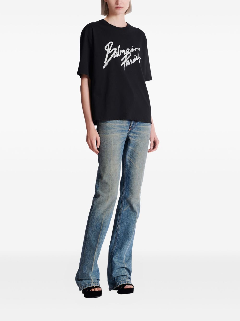 Short-Sleeved T-Shirt With Handwritten Graphic