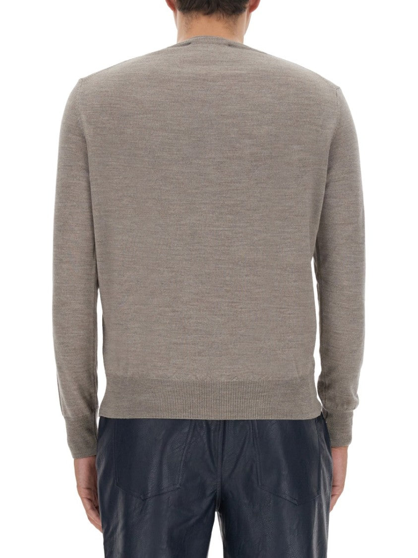 Logo-Embellished Virgin Wool Jersey With Classic Crew Neck