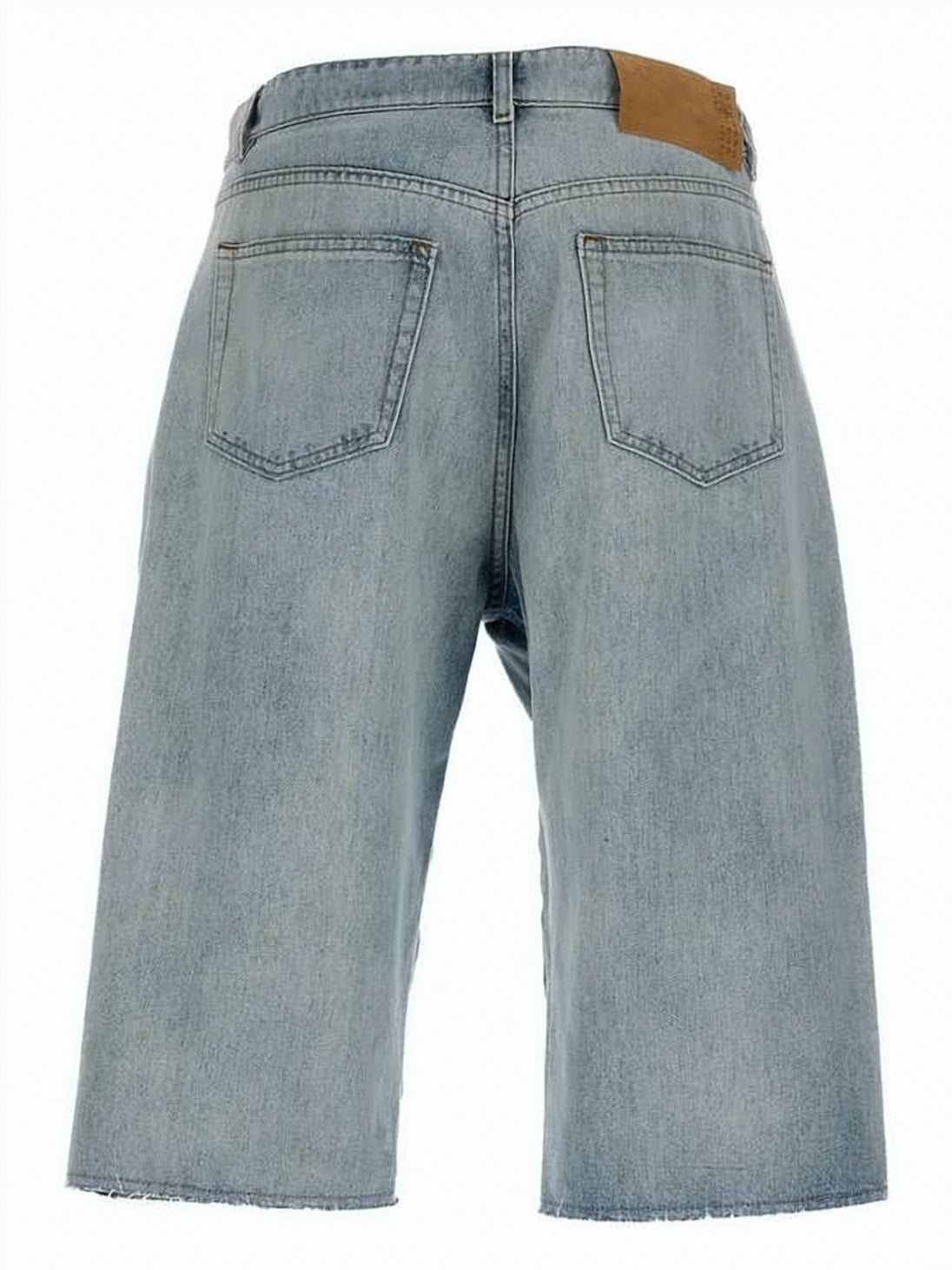 Light Blue Distressed Denim Shorts