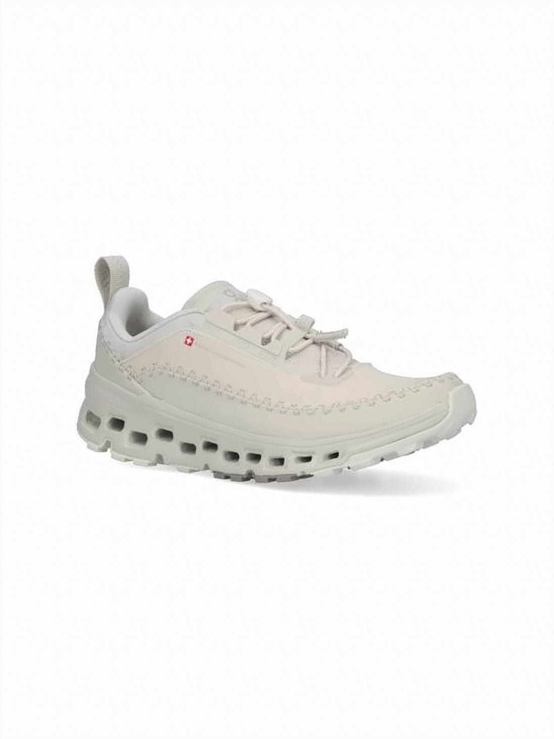 White Recycled Polyester Toggle Lace Sneakers