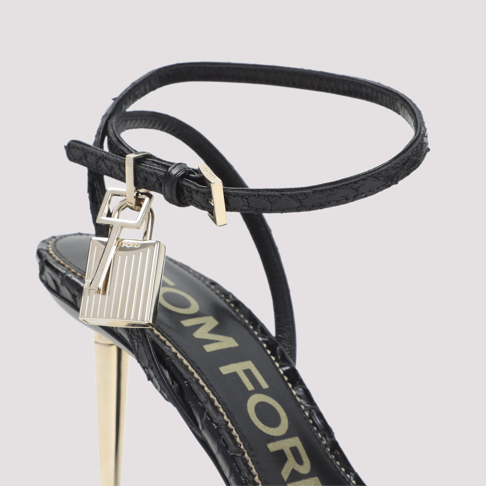 High-Heeled Sandals with Ankle Strap