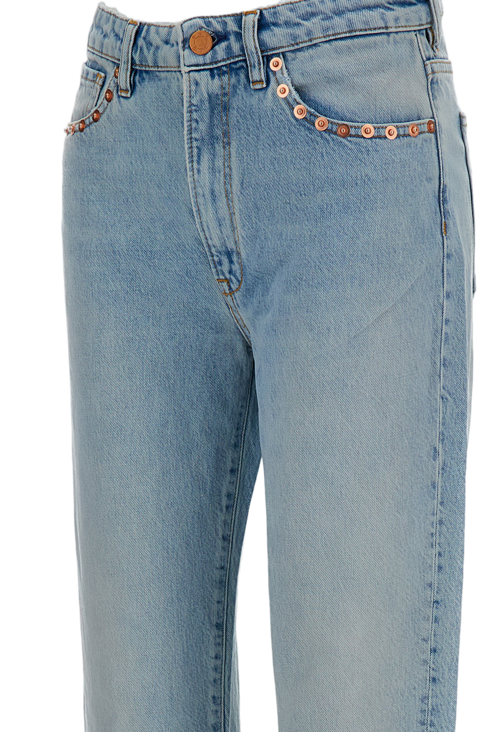 Shimmering Embellished Straight-Leg Jeans
