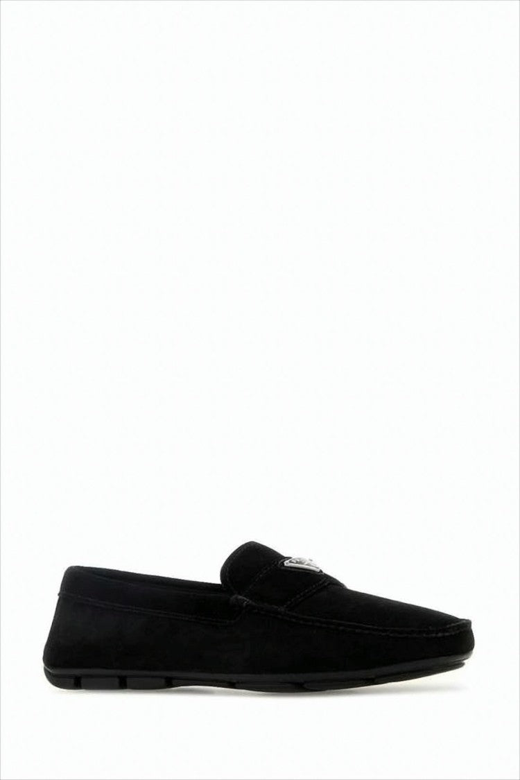 Suede Loafers with Low-Profile Rubber Sole