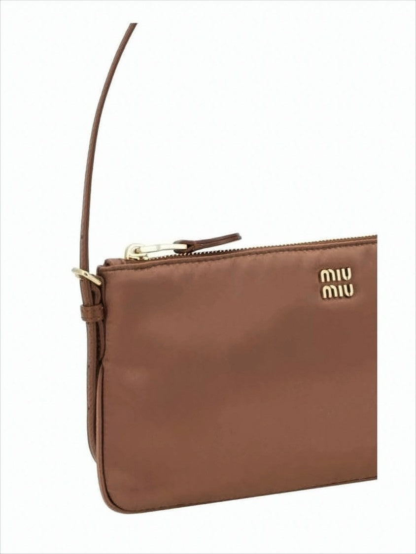 Rectangular Silk and Viscose Rayon Shoulder Bag