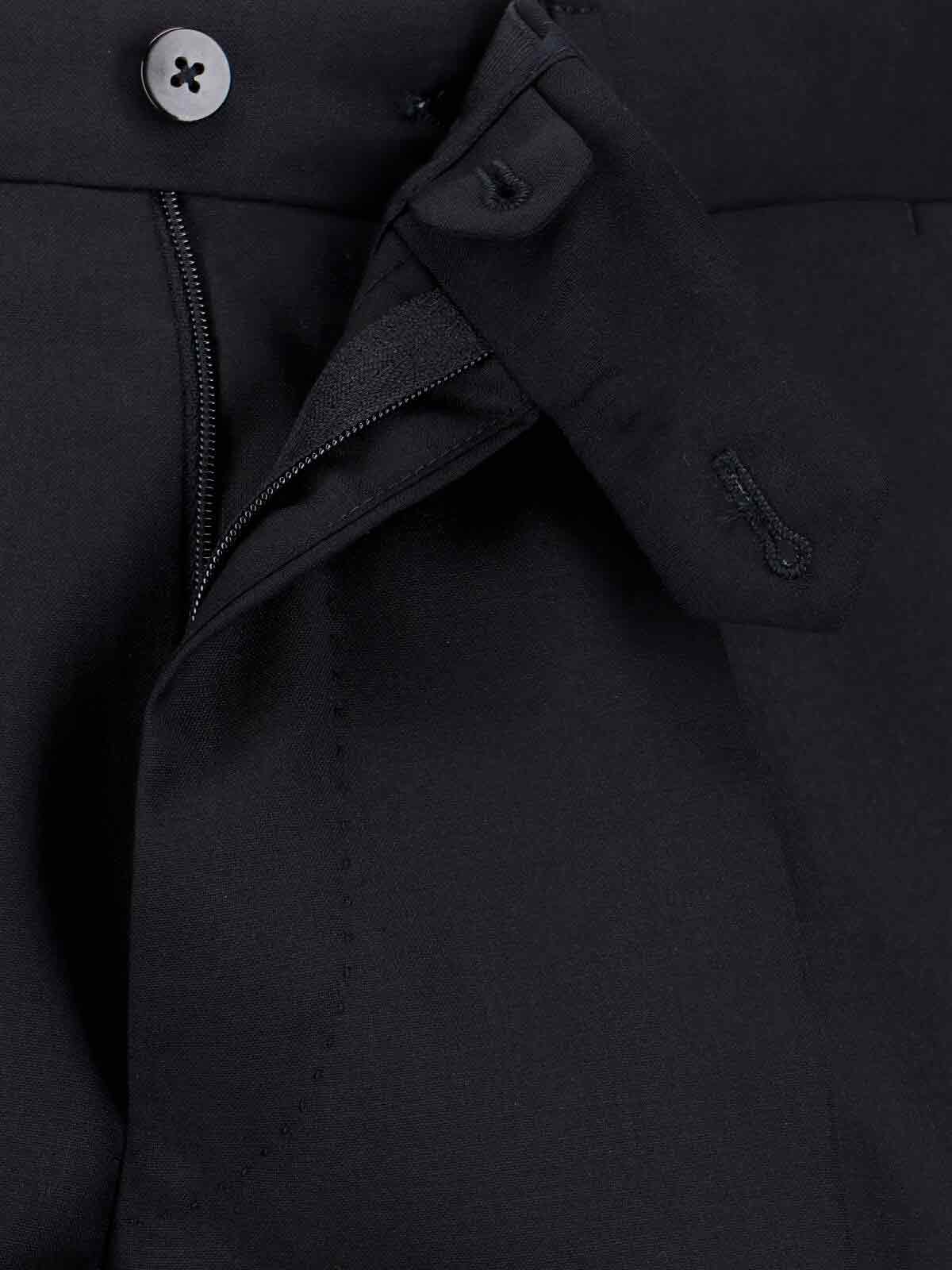 Black Wool Single-Breasted Suit, Dark Shade