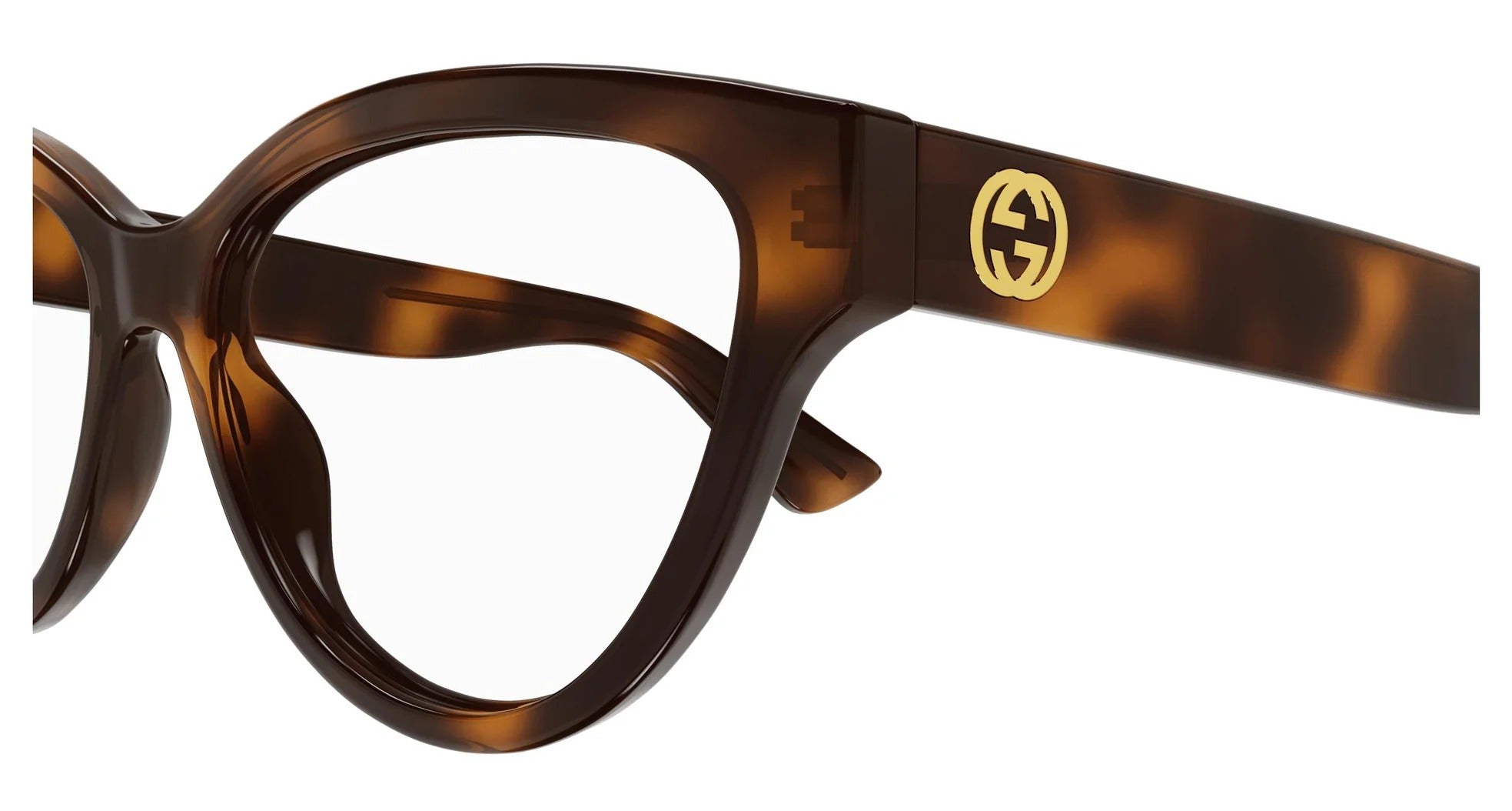 Eyeglasses Gucci GG1581O 002 havana havana transparent 55/16/140
