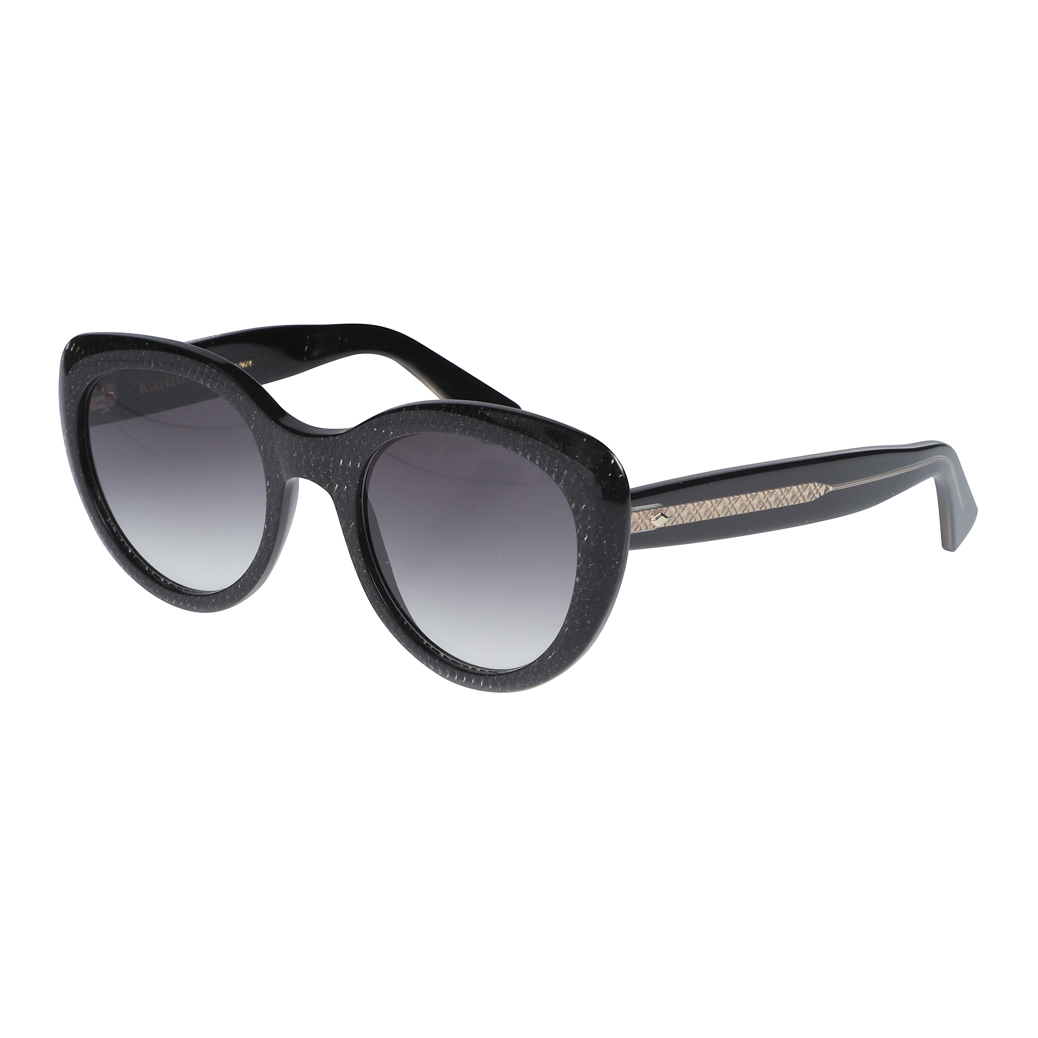 Sophia Glamour Rounded Frame Sunglasses with Textured Detailing