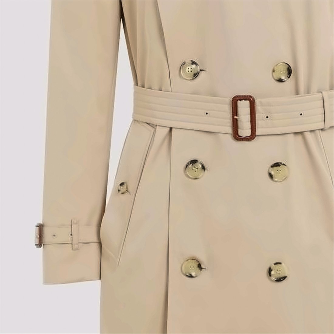Double-Breasted Cotton Trench Coat
