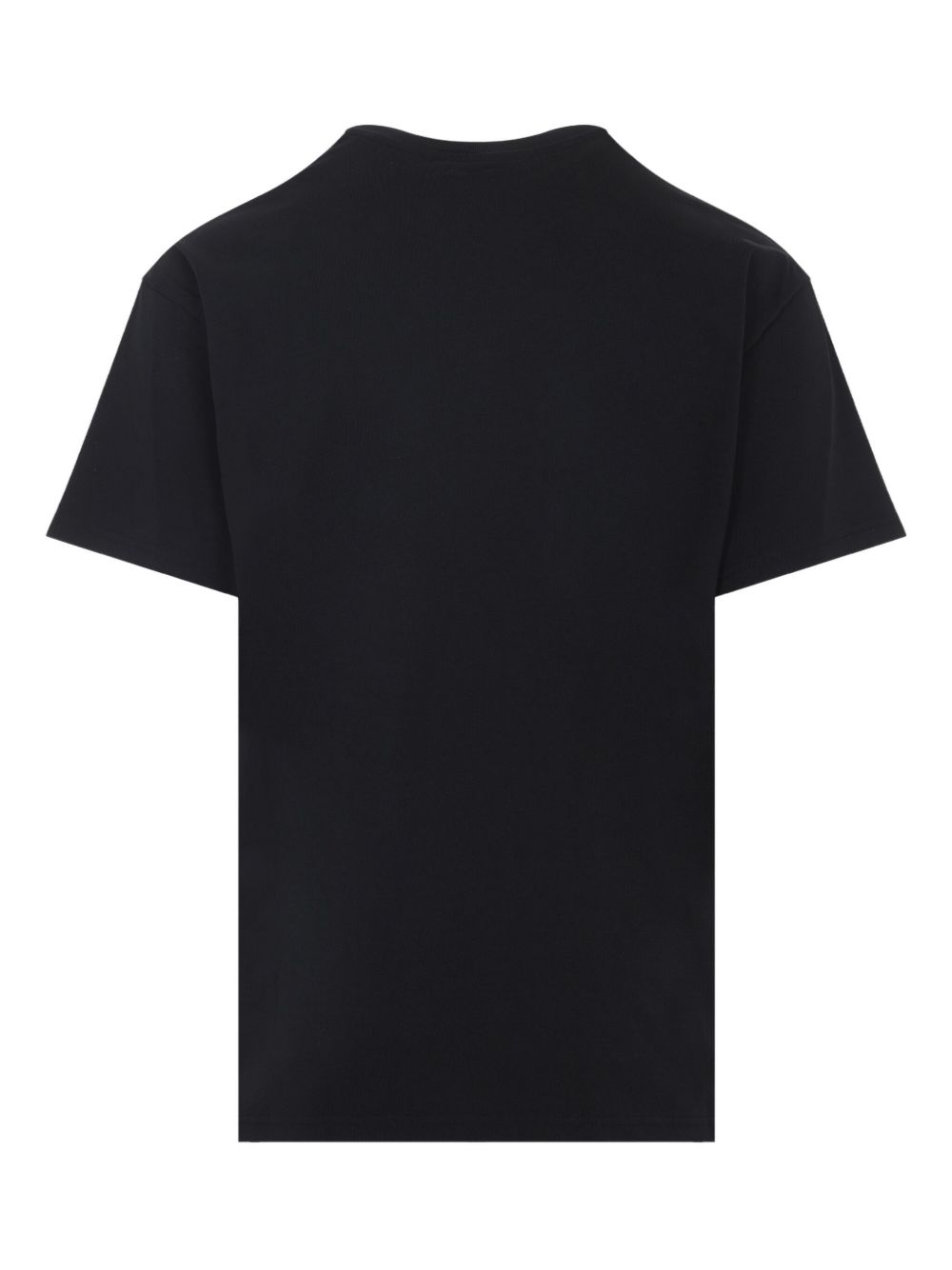 Patch Detail Cotton T-Shirt With Round Neckline