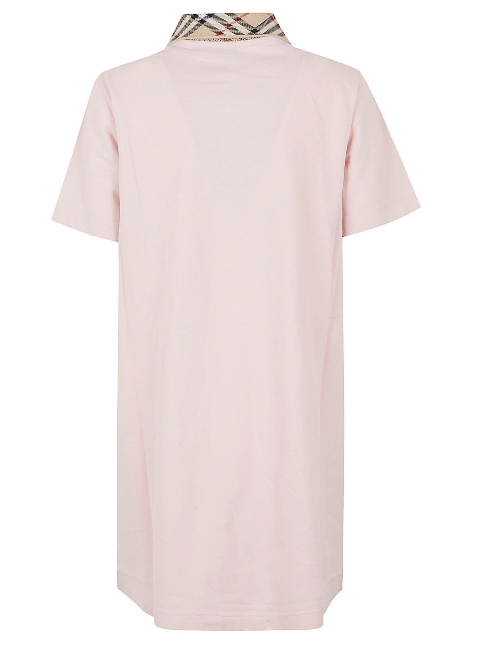 Mini Dress In Soft Pink Piquet Cotton