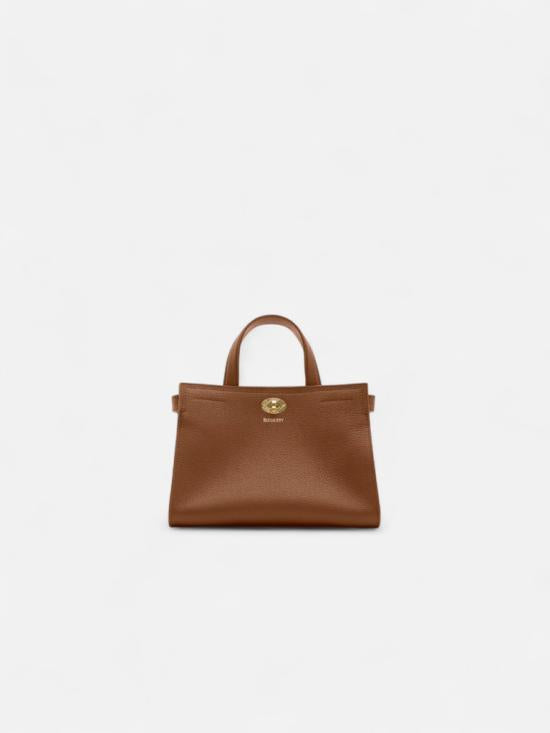 Structured Calf Leather Tote Bag