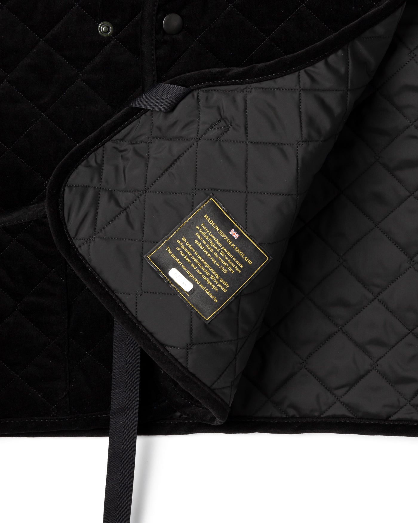 A-Line Cropped Velvet Quilted Gilet