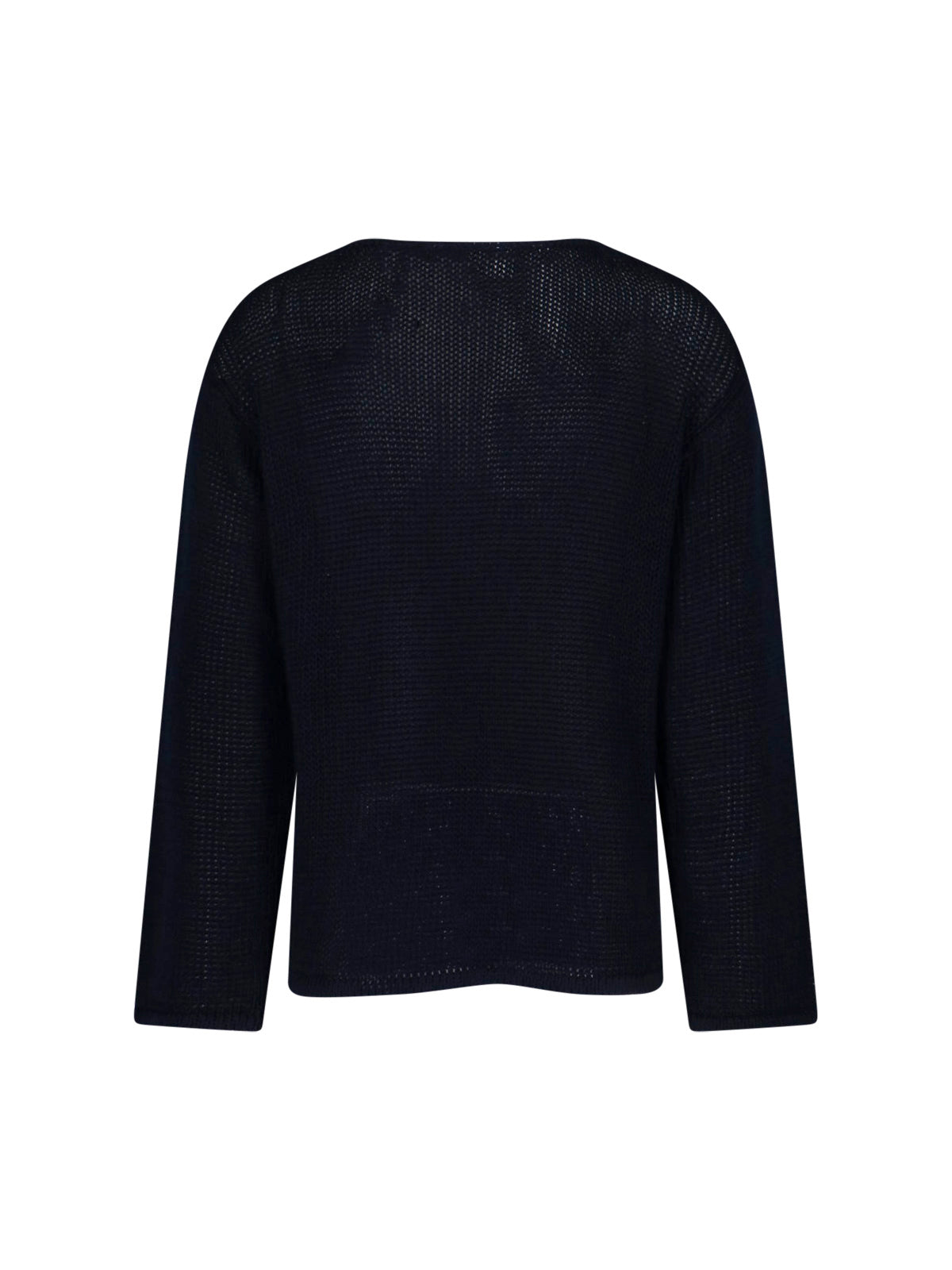 Linen And Lyocell Sweater Dark Blue