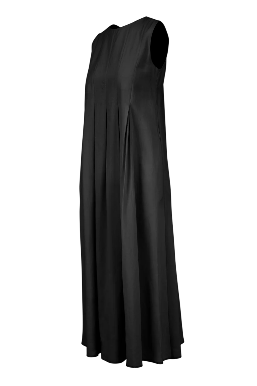 Maxi Cream Dress with Printed Design