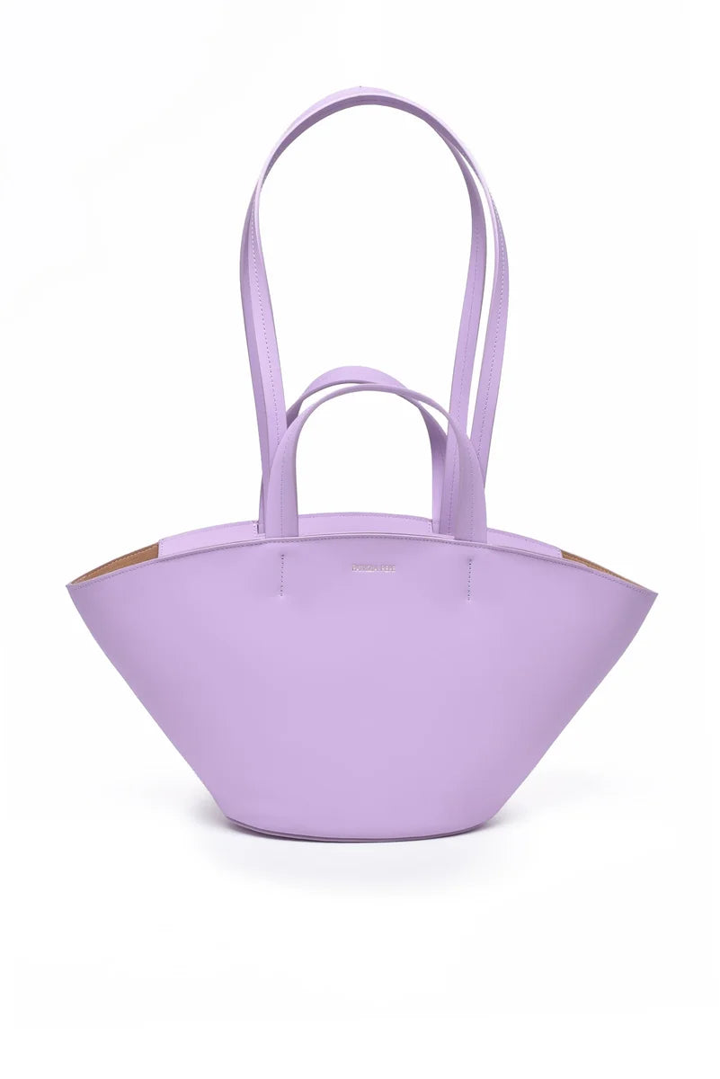 Leather Shoulder Bag - Purple