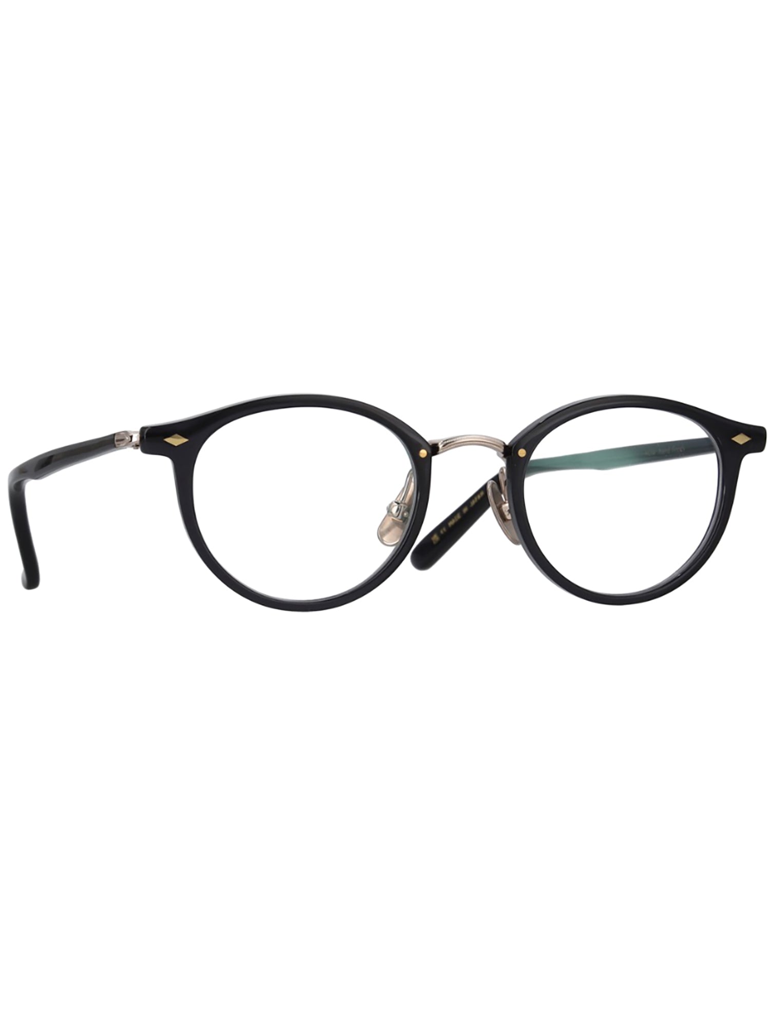Cat-Eye Black Optical Frames with Gold Accents