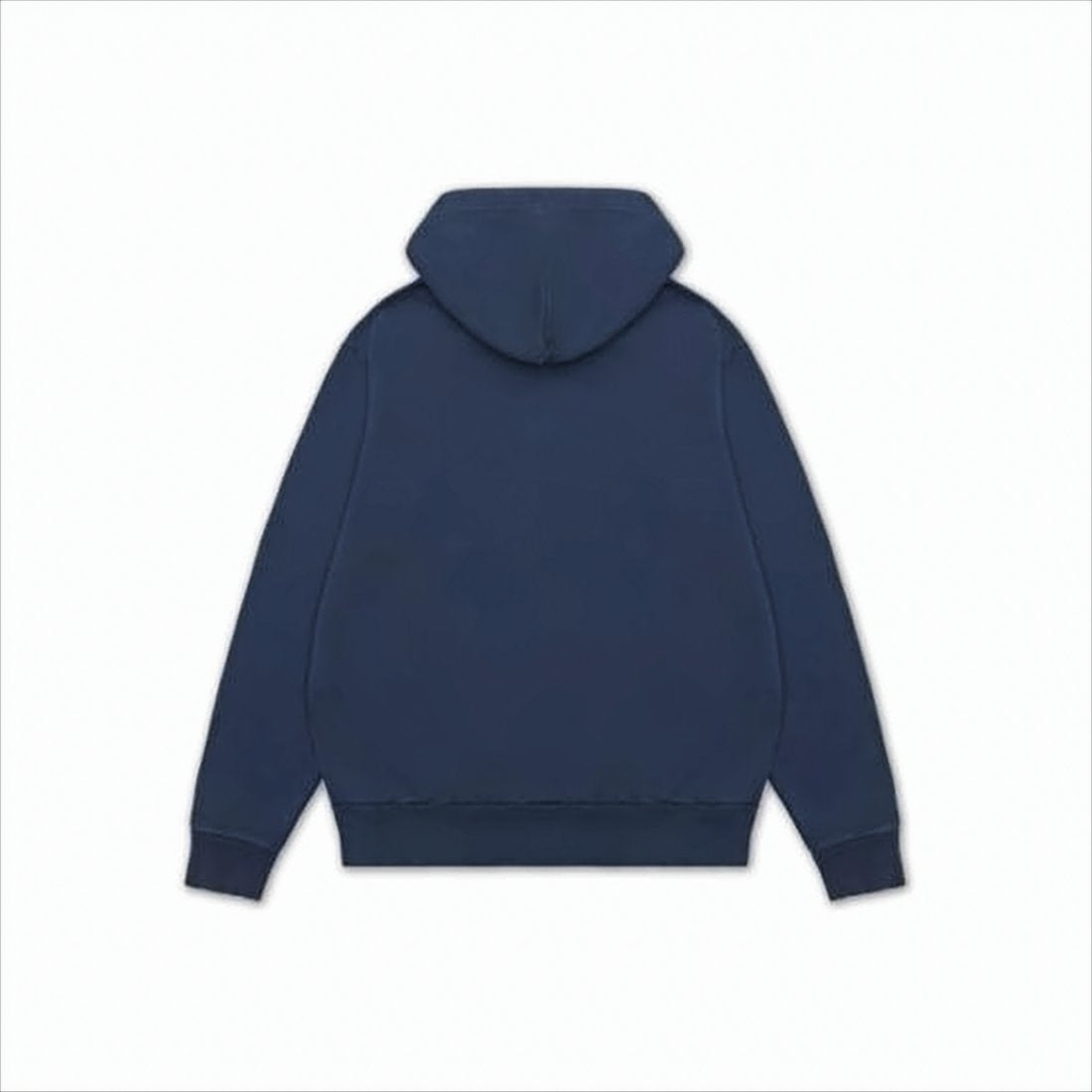 Navy Blue Fleece Sweatshirt With Graphic Detailing