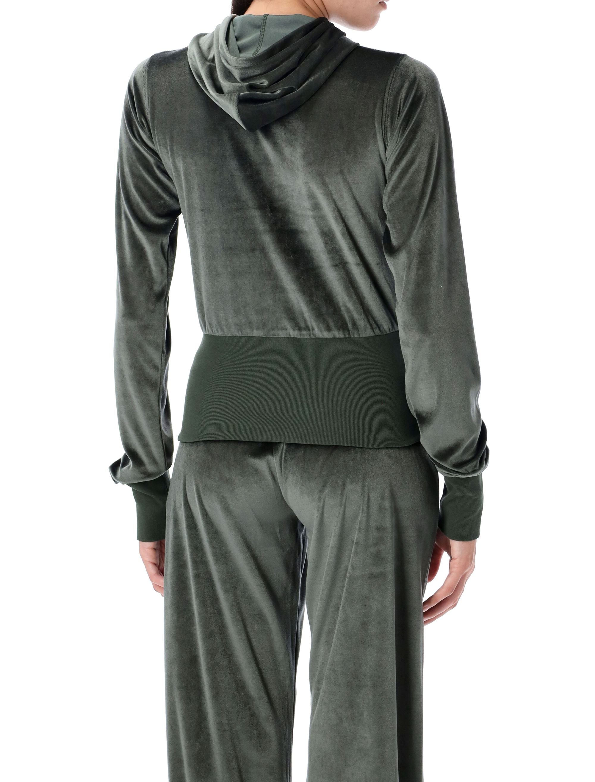 Bistretch Velvet Zip-Up Hoodie