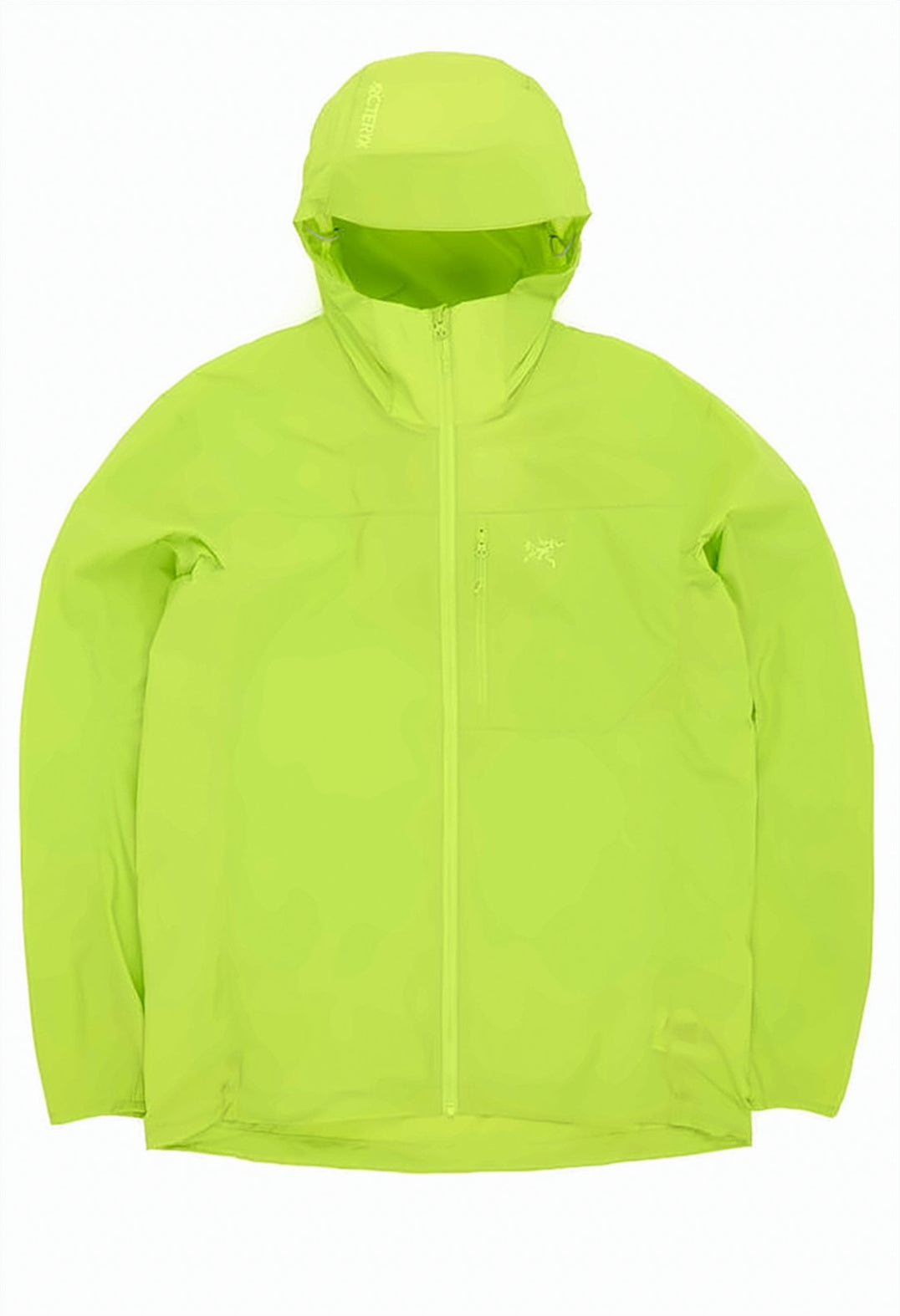 Neon Yellow-Green Hooded Full Zip Jacket