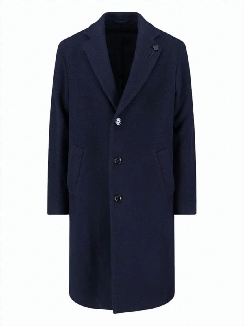 Classic Tailored Coat with Three-Button Closure