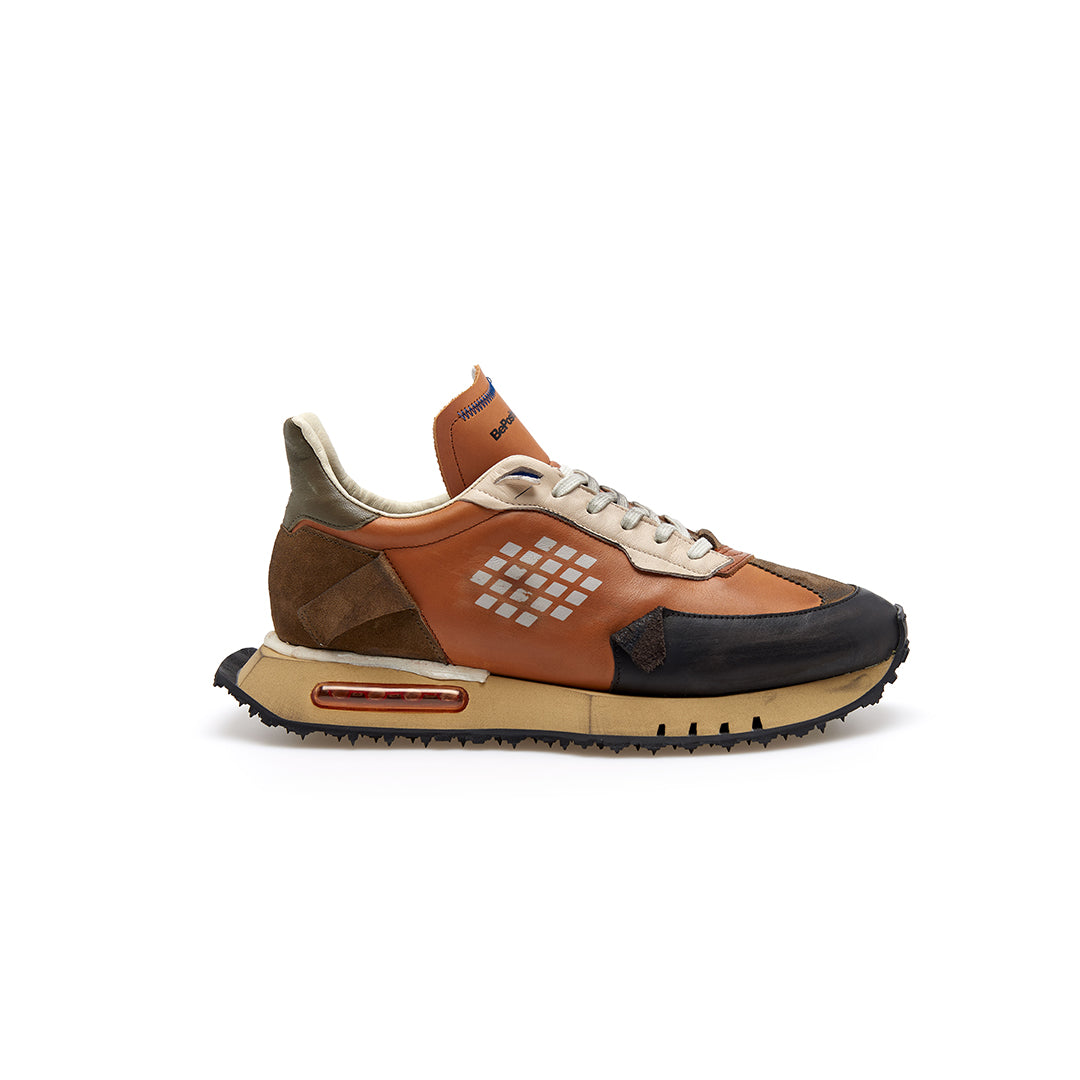 Space Race - Distressed Leather Sneakers