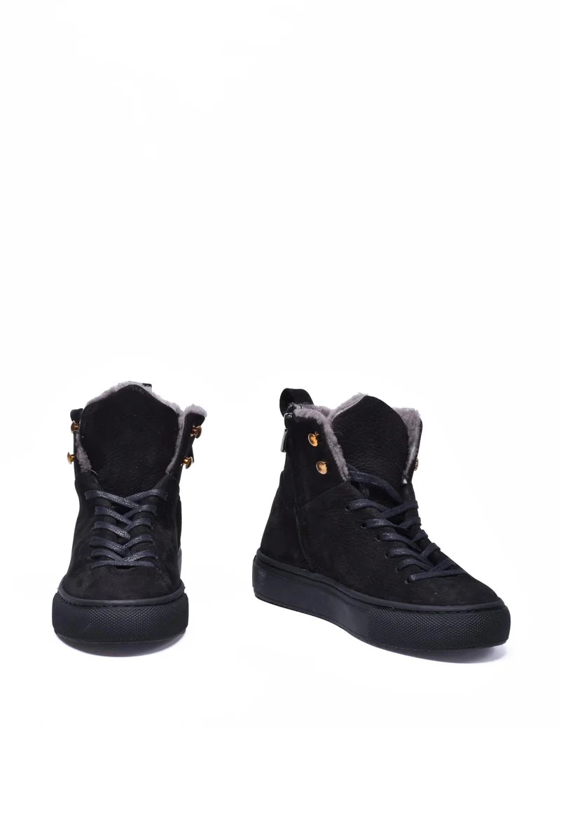 High Suede Sneakers - Black