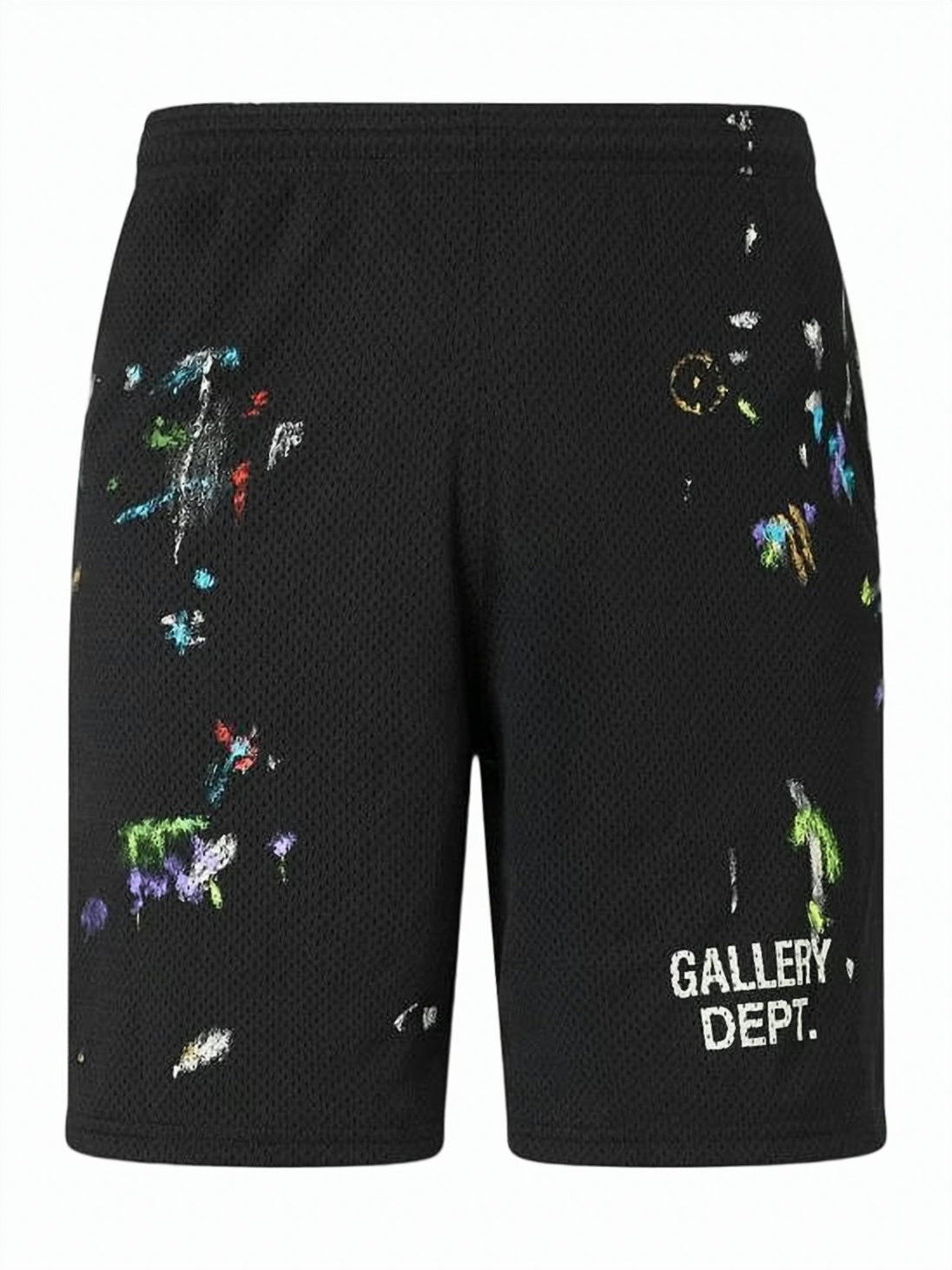 Relaxed-Fit Black Mesh Shorts