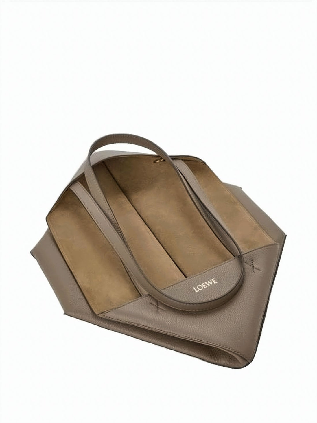 Geometric Calf Leather Shoulder Bag