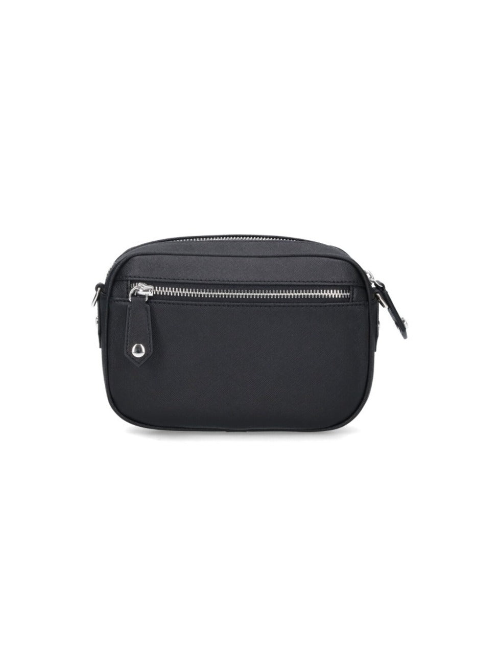 "Anna" Shoulder Bag In Black Cotton Blend