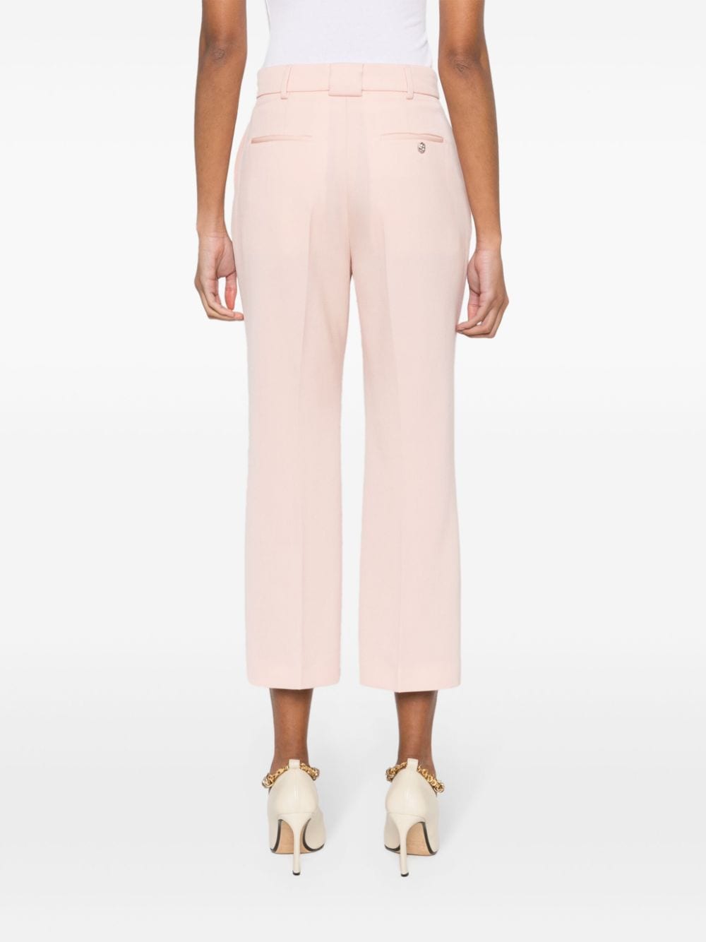 Textured Salmon Pink Trousers
