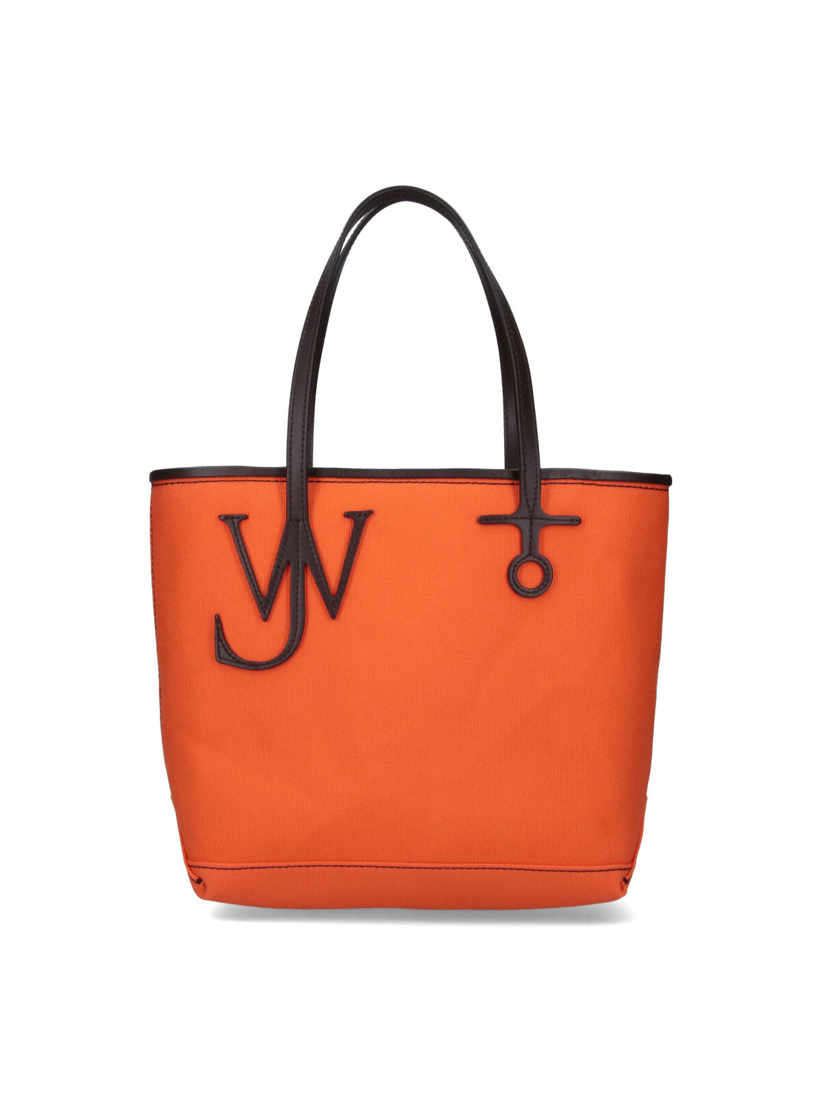 Orange Anchor Structured Canvas Logo Tote