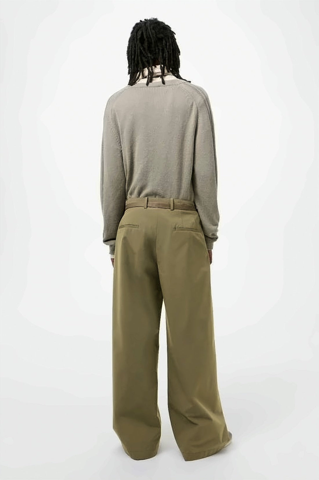 Brown Wide-Leg Pants with High Waist