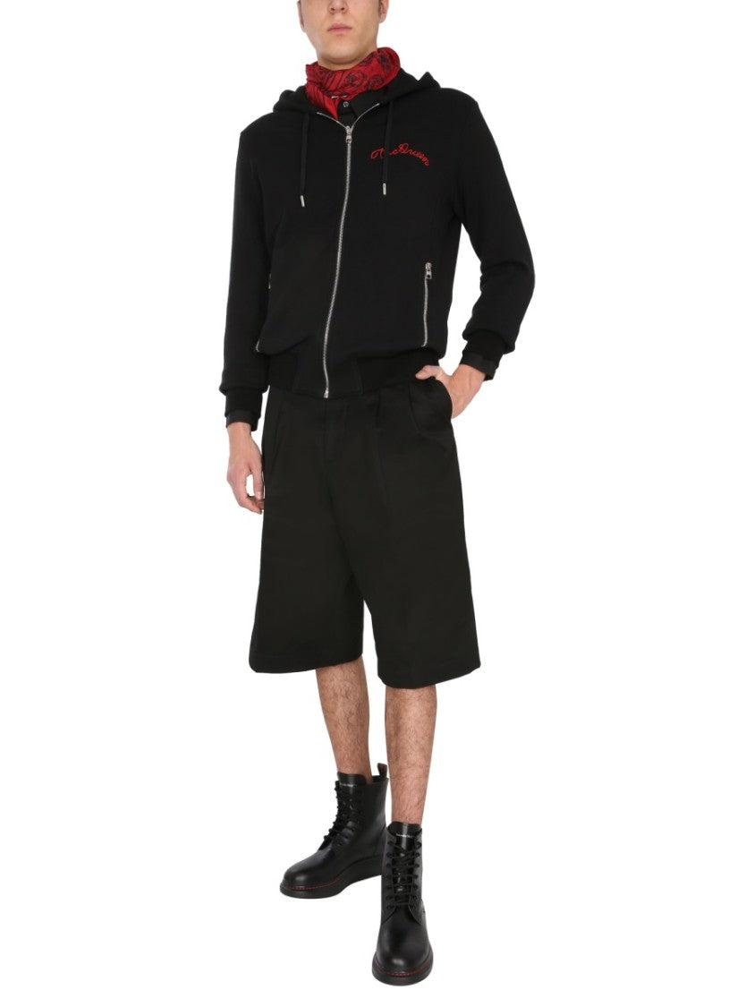Hooded Sweatshirt With Full Zip Front