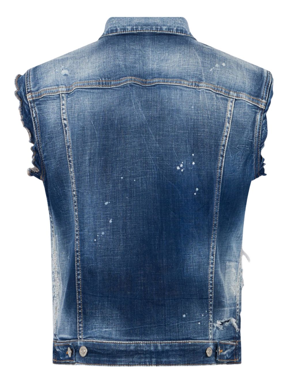 Blue Distressed Denim Jacket