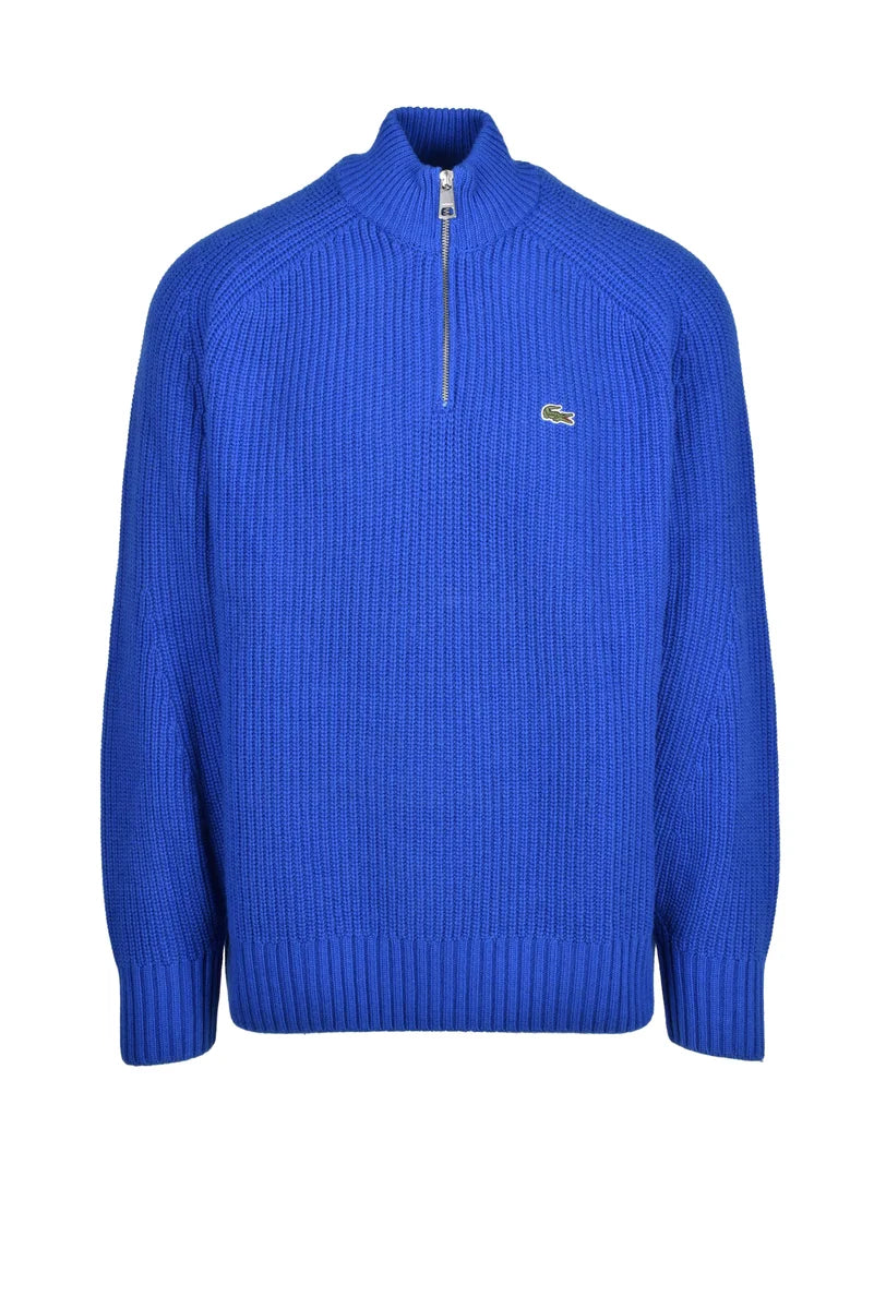 Half Zip Wool Sweater - Blue