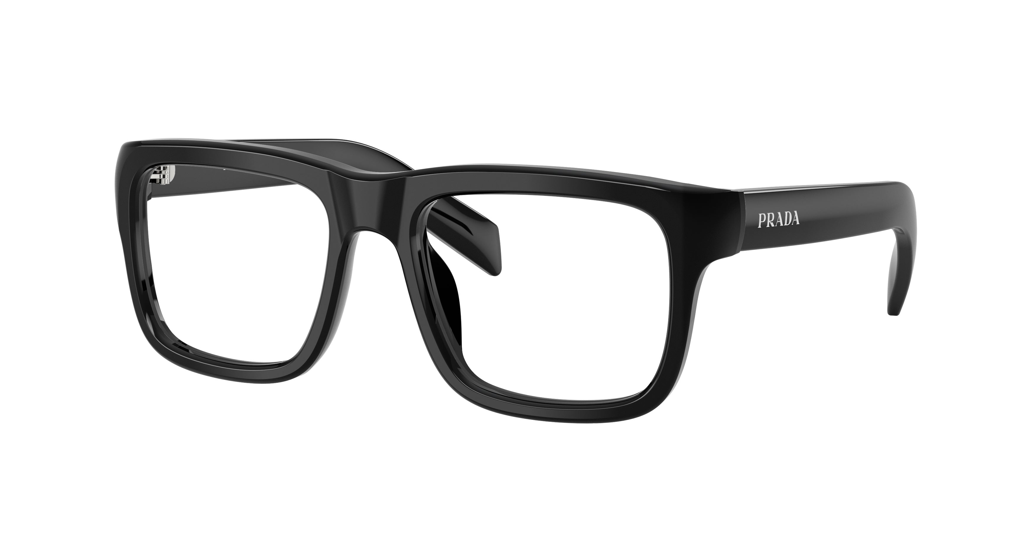 0pr D02v Oversized Square Frame Black Acetate Sunglasses