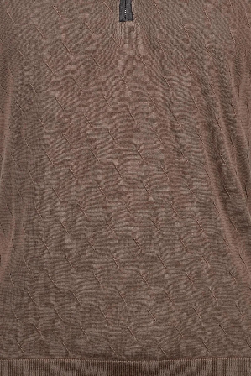 Cotton Polo Shirt - Brown