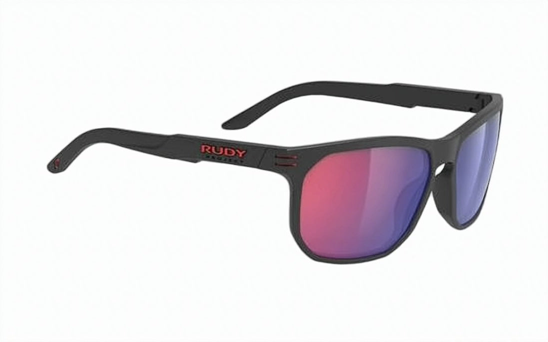 Matte Black Angular Frame Sunglasses with Gradient Lenses